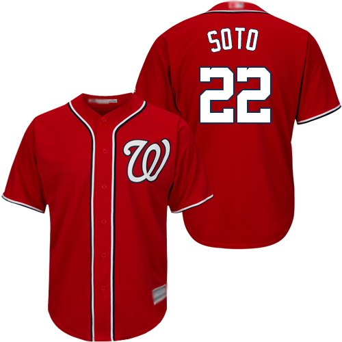 Washington Nationals #22 Juan Soto Red Cool Base Stitched Youth Jersey Youth cheap jerseys for sale - CheapJerseys.Shop