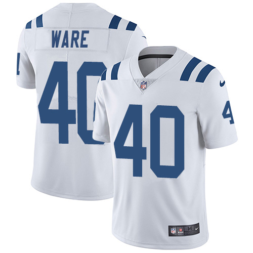 Indianapolis Colts #40 Spencer Ware White Men's Stitched Vapor Untouchable Limited Jersey Men's cheap jerseys for sale - CheapJerseys.Shop