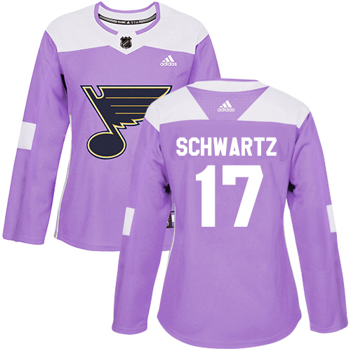 St. Louis Blues #17 Jaden Schwartz Purple Authentic Fights Cancer Women's Stitched Jersey Womens cheap jerseys for sale - CheapJerseys.Shop