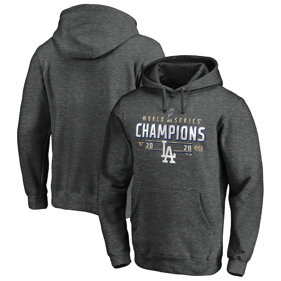 Los Angeles Dodgers 2020 World Series Champions Locker Room Pullover Hoodie Charcoal cheap jerseys for sale - CheapJerseys.Shop