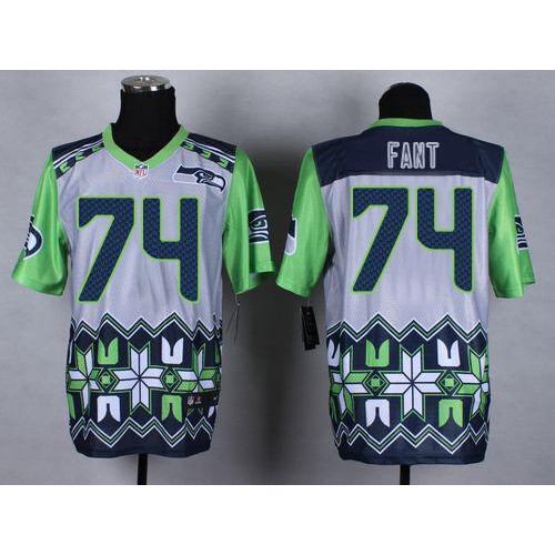 Seattle Seahawks #74 George Fant Grey Men's Stitched Elite Noble Fashion Jersey Men's cheap jerseys for sale - CheapJerseys.Shop