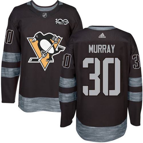 Pittsburgh Penguins #30 Matt Murray Black 1917-2017 100th Anniversary Stitched Jersey Men's cheap jerseys for sale - CheapJerseys.Shop