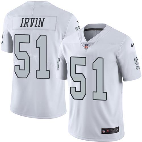 Las Vegas Raiders #51 Bruce Irvin White Men's Stitched Limited Rush Jersey Men's cheap jerseys for sale - CheapJerseys.Shop