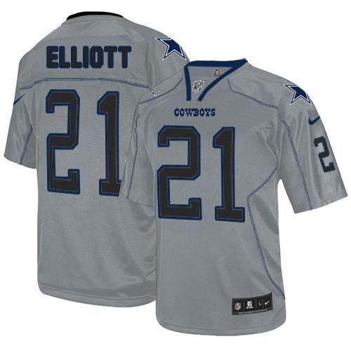Cowboys #21 Ezekiel Elliott Lights Out Grey Men's Stitched Elite Jersey cheap jerseys for sale - CheapJerseys.Shop