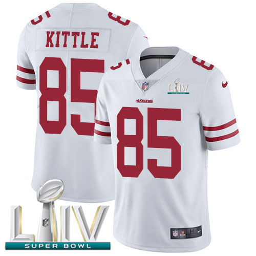 49ers #85 George Kittle White Super Bowl LIV 2020 Youth Stitched Vapor Untouchable Limited Jersey cheap jerseys for sale - CheapJerseys.Shop