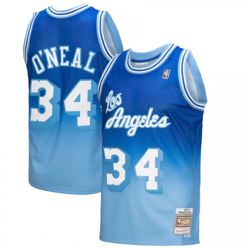 Los Angeles Los Angeles Lakers #34 Shaquille ONeal Mitchell & Ness Mens Light Blue/Blue 1996/97 Hardwood Classics Fadeaway Swingman Player Jersey Mens cheap jerseys for sale - CheapJerseys.Shop
