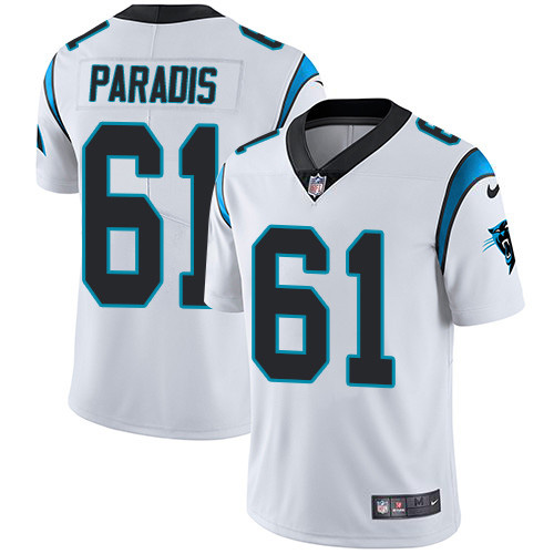 Carolina Panthers #61 Matt Paradis White Men's Stitched Vapor Untouchable Limited Jersey Men's cheap jerseys for sale - CheapJerseys.Shop