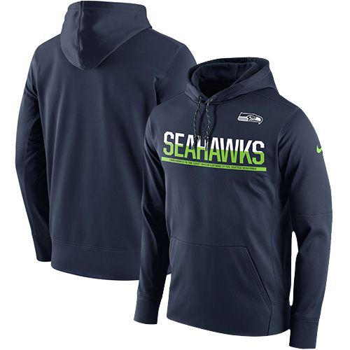 Men's Seattle Seahawks College Navy Sideline Circuit Pullover Performance Hoodie cheap jerseys for sale - CheapJerseys.Shop