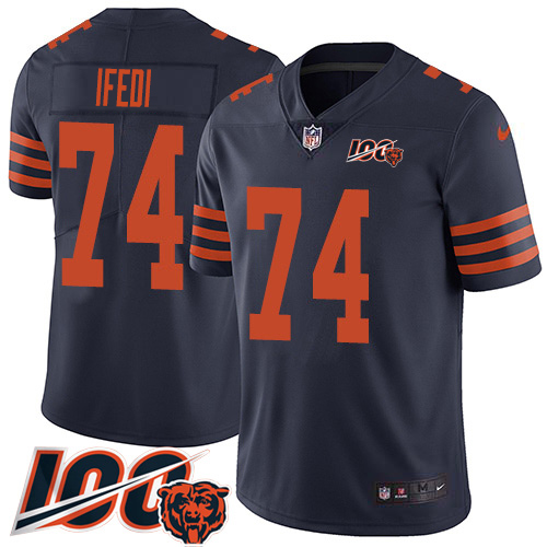 Chicago Bears #74 Germain Ifedi Navy Blue Alternate Youth Stitched 100th Season Vapor Untouchable Limited Jersey Youth cheap jerseys for sale - CheapJerseys.Shop
