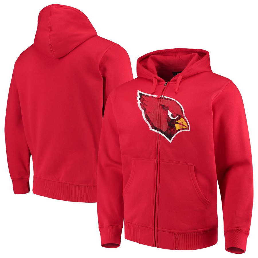 Arizona Cardinals G-III Sports By Carl Banks Primary Logo Full-Zip Hoodie Cardinal cheap jerseys for sale - CheapJerseys.Shop