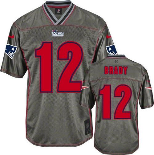 Patriots #12 Tom Brady Grey Youth Stitched Elite Vapor Jersey cheap jerseys for sale - CheapJerseys.Shop
