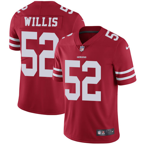 San Francisco 49ers #52 Patrick Willis Red Team Color Youth Stitched Vapor Untouchable Limited Jersey Youth cheap jerseys for sale - CheapJerseys.Shop