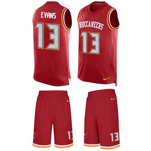 Buccaneers #13 Mike Evans Red Team Color Men's Stitched Limited Tank Top Suit Jersey cheap jerseys for sale - CheapJerseys.Shop