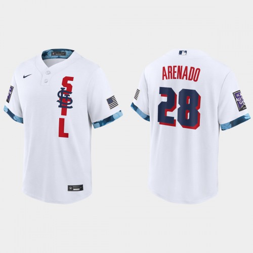 St.Louis St.Louis Cardinals #28 Nolan Arenado 2021 All Star Game Fan's Version White Jersey Men's cheap jerseys for sale - CheapJerseys.Shop