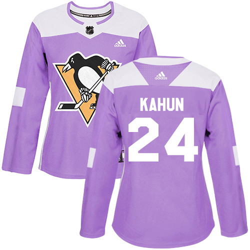 Pittsburgh Penguins #24 Dominik Kahun Purple Authentic Fights Cancer Women's Stitched Jersey Womens cheap jerseys for sale - CheapJerseys.Shop