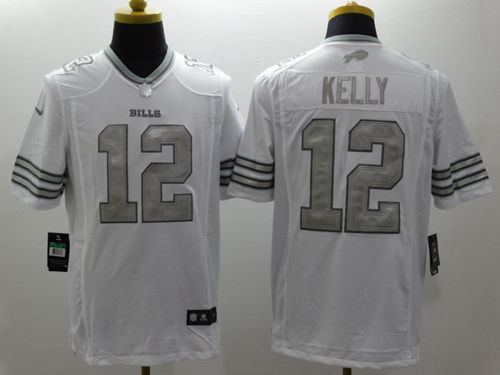 Bills #12 Jim Kelly White Men's Stitched Limited Platinum Jersey cheap jerseys for sale - CheapJerseys.Shop