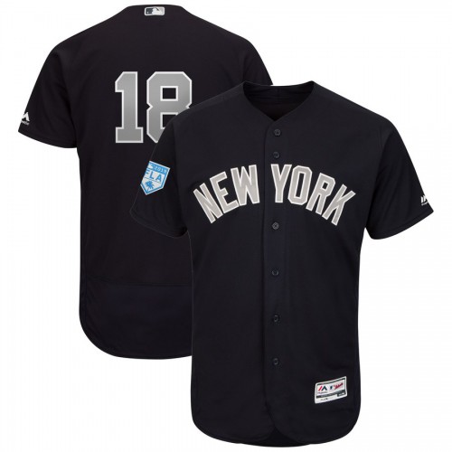 New York Yankees #18 Didi Gregorius Navy Alternate 2019 Spring Training Flex Base Stitched Jersey Men's cheap jerseys for sale - CheapJerseys.Shop
