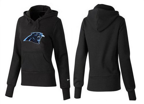 Women's Carolina Panthers Logo Pullover Hoodie Black cheap jerseys for sale - CheapJerseys.Shop