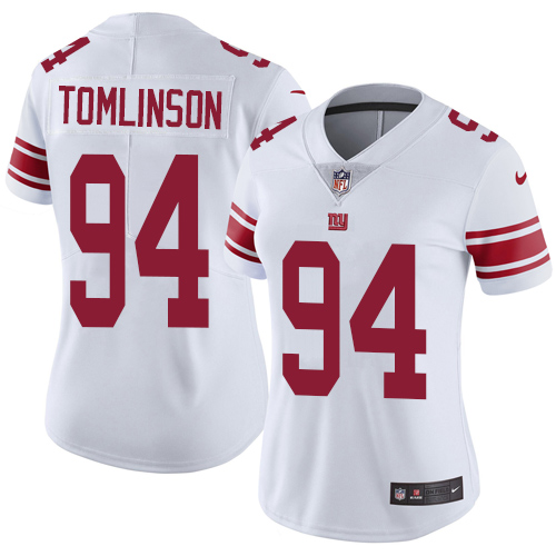New York Giants #94 Dalvin Tomlinson White Women's Stitched Vapor Untouchable Limited Jersey Womens cheap jerseys for sale - CheapJerseys.Shop