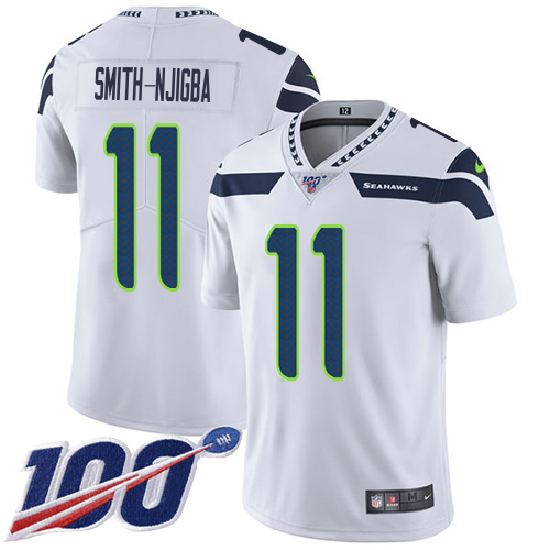 Seahawks #11 Jaxon Smith-Njigba White Men's Stitched 100th Season Vapor Untouchable Limited Jersey cheap jerseys for sale - CheapJerseys.Shop