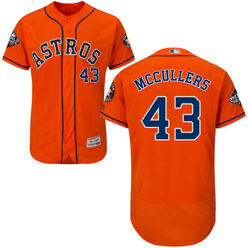 Houston Astros #43 Lance McCullers Orange Flexbase Authentic Collection 2019 World Series Bound Stitched Jersey Men's cheap jerseys for sale - CheapJerseys.Shop