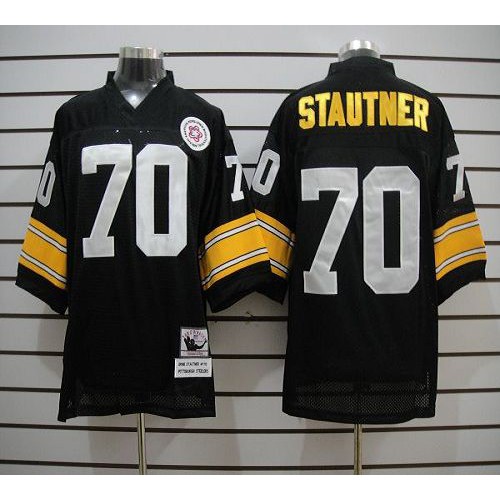 Mitchell And Ness Pittsburgh Steelers #70 Ernie Stautner Black Stitched Jersey Men's cheap jerseys for sale - CheapJerseys.Shop