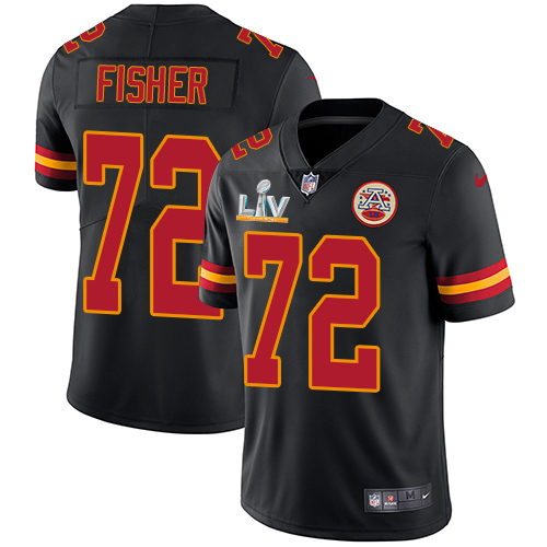 Kansas City Chiefs #72 Eric Fisher Black Youth Super Bowl LV Bound Stitched Limited Rush Jersey Youth cheap jerseys for sale - CheapJerseys.Shop