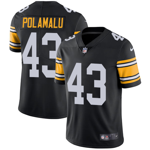 Steelers #43 Troy Polamalu Black Alternate Men's Stitched Vapor Untouchable Limited Jersey cheap jerseys for sale - CheapJerseys.Shop