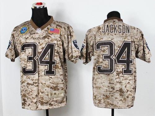 Raiders #34 Bo Jackson Camo Men's Stitched New Elite USMC Jersey cheap jerseys for sale - CheapJerseys.Shop