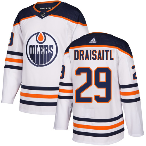 Edmonton Oilers #29 Leon Draisaitl White Road Authentic Stitched Youth Jersey Youth cheap jerseys for sale - CheapJerseys.Shop