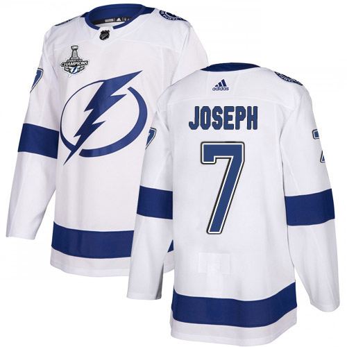 Tampa Bay Lightning #7 Mathieu Joseph White Road Authentic 2020 Stanley Cup Champions Stitched Jersey Men's cheap jerseys for sale - CheapJerseys.Shop