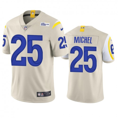 Los Angeles Los Angeles Rams #25 Sony Michel Men's Vapor Limited Jersey - Bone Men's cheap jerseys for sale - CheapJerseys.Shop