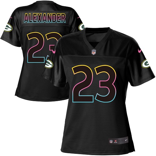 Packers #23 Jaire Alexander Black Women's Fashion Game Jersey cheap jerseys for sale - CheapJerseys.Shop