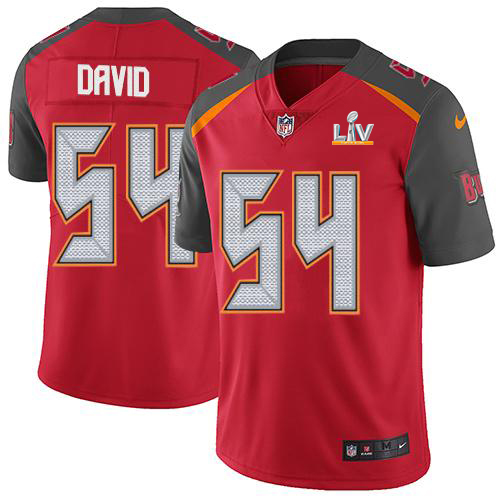 Buccaneers #54 Lavonte David Red Team Color Men's Super Bowl LV Bound Stitched Vapor Untouchable Limited Jersey cheap jerseys for sale - CheapJerseys.Shop