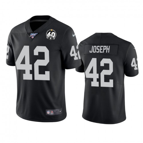 Las Vegas Raiders #42 Karl Joseph Black 60th Anniversary Vapor Limited Stitched 100th Season Jersey Men's cheap jerseys for sale - CheapJerseys.Shop