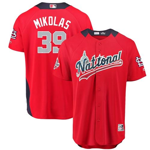 St.Louis Cardinals #39 Miles Mikolas Red 2018 All-Star National League Stitched Jersey Men's cheap jerseys for sale - CheapJerseys.Shop