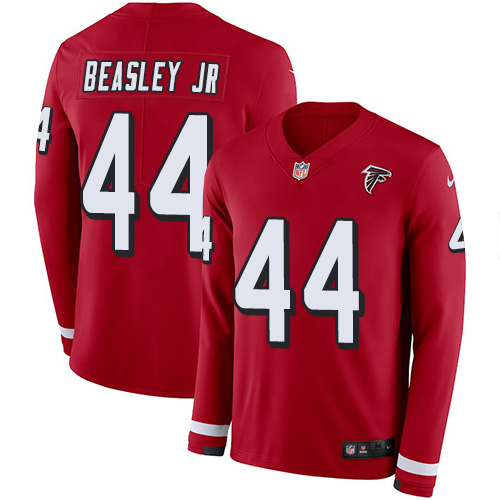 Atlanta Falcons #44 Vic Beasley Jr Red Team Color Men's Stitched Limited Therma Long Sleeve Jersey Men's cheap jerseys for sale - CheapJerseys.Shop