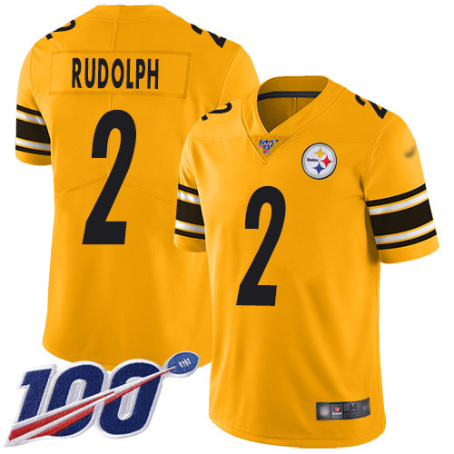 Pittsburgh Steelers #2 Mason Rudolph Gold Men's Stitched Limited Inverted Legend 100th Season Jersey Men's cheap jerseys for sale - CheapJerseys.Shop