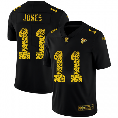Atlanta Atlanta Falcons #11 Julio Jones Men's Leopard Print Fashion Vapor Limited Jersey Black Men's cheap jerseys for sale - CheapJerseys.Shop