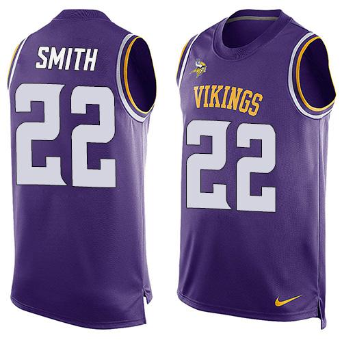 Vikings #22 Harrison Smith Purple Team Color Men's Stitched Limited Tank Top Jersey cheap jerseys for sale - CheapJerseys.Shop
