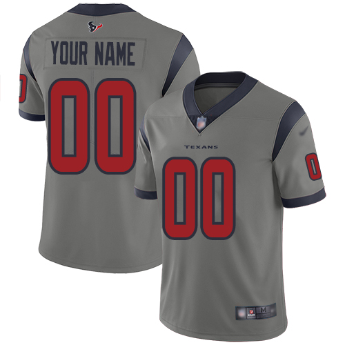 Houston Texans Customized Gray Men's Stitched Limited Inverted Legend Jersey cheap jerseys for sale - CheapJerseys.Shop