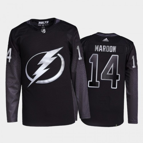 Tampa Bay Lightning #14 Patrick Maroon Men's 2021-22 Alternate Authentic Jersey - Black Men's cheap jerseys for sale - CheapJerseys.Shop