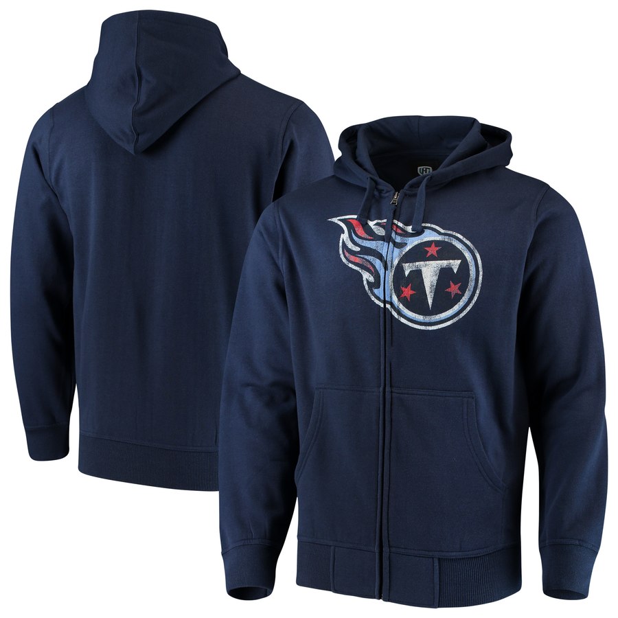 Tennessee Titans G-III Sports By Carl Banks Primary Logo Full-Zip Hoodie Navy cheap jerseys for sale - CheapJerseys.Shop