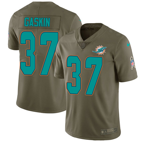 Miami Dolphins #37 Myles Gaskin Olive Youth Stitched Limited 2017 Salute To Service Jersey Youth cheap jerseys for sale - CheapJerseys.Shop