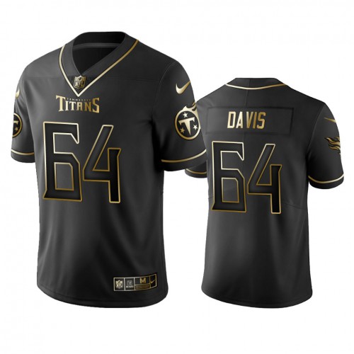 Tennessee Titans #64 Nate Davis Men's Stitched Vapor Untouchable Limited Black Golden Jersey Men's cheap jerseys for sale - CheapJerseys.Shop