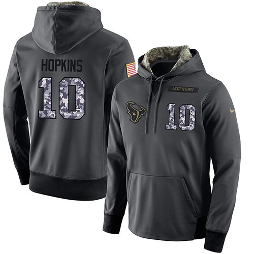 Men's Houston Texans #10 DeAndre Hopkins Stitched Black Anthracite Salute To Service Player Performance Hoodie cheap jerseys for sale - CheapJerseys.Shop