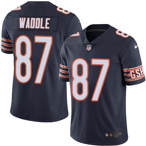Chicago Bears #87 Tom Waddle Navy Blue Team Color Men's Stitched Vapor Untouchable Limited Jersey Men's cheap jerseys for sale - CheapJerseys.Shop
