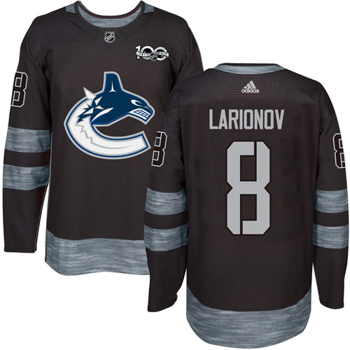 Vancouver Canucks #8 Igor Larionov Black 1917-2017 100th Anniversary Stitched Jersey Men's cheap jerseys for sale - CheapJerseys.Shop