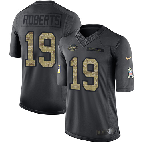 New York Jets #19 Andre Roberts Black Men's Stitched Limited 2016 Salute To Service Jersey Men's cheap jerseys for sale - CheapJerseys.Shop