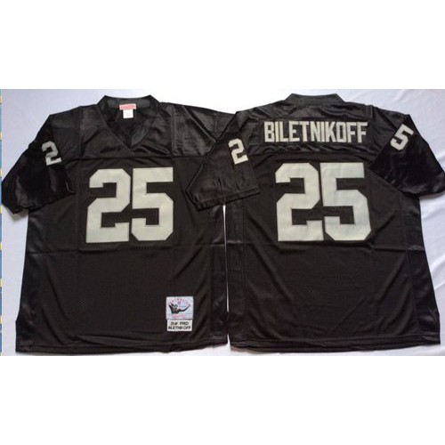 Mitchell And Ness Las Vegas Raiders #25 Fred Biletnikoff Black Throwback Stitched Jersey Men's cheap jerseys for sale - CheapJerseys.Shop